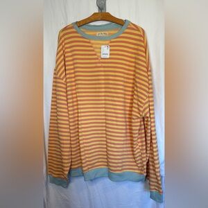 We The Free Classic Striped Oversized Crewneck